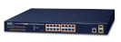 Planet switch GS-4210-16P2S network Managed L2/L4 Gigabit Ethernet (10/100/1000) Power over Ethernet (PoE) 1U, sinine