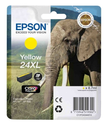 Epson tindikassett XL Claria Photo HD T2434 kollane