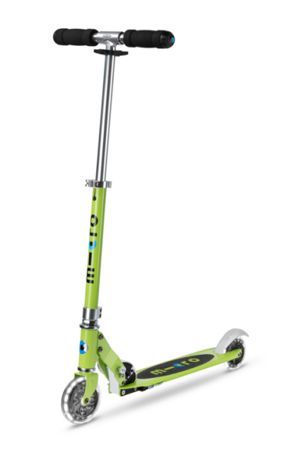 Micro tõukeratas Sprite LED Chartreuse, heleroheline