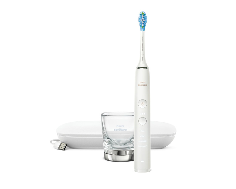 Philips hambahari DiamondClean Electric Toothbrush HX9911/27 Rechargeable, For adults, Number of brush heads included 1, Number of teeth brushing modes 4, Sonic technology, valge
