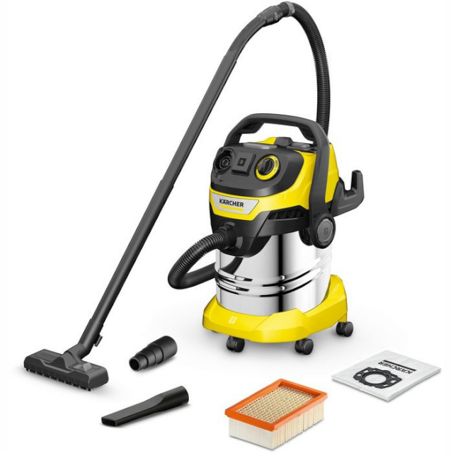 Kärcher vee- ja tolmuimeja WD 5 S V-25/5/22 Wet-Dry Vacuum Cleaner, kollane/must