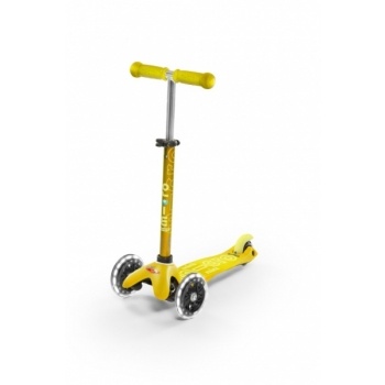 Micro tõukeratas Maxi Deluxe LED, kollane