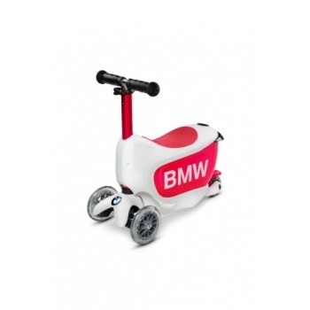 Micro tõukeratas Mini2go BMW, valge/vaarika punane