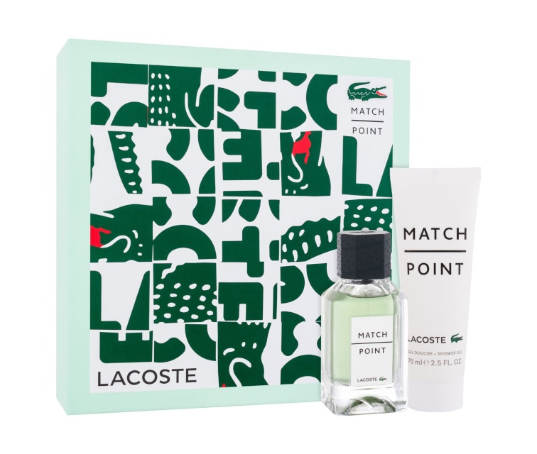 Lacoste komplekt Match Point EDT 50ml + Shower Gel 75ml, meestele
