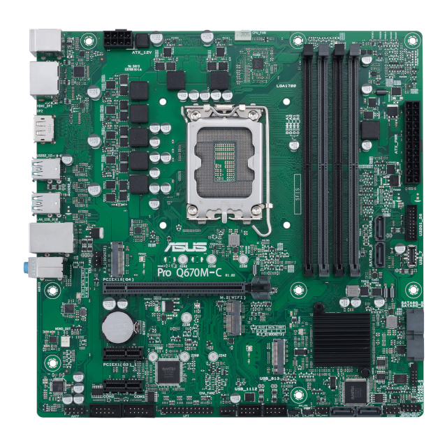 ASUS emaplaat PRO Q670M-C-CSM Intel LGA1700 DDR5 mATX, 90MB19E0-M0EAYC