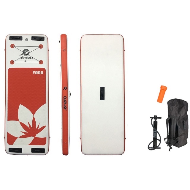 Enero täispuhutav SUP laud Yoga inflatable 250x91x15cm 130kg, valge/oranž