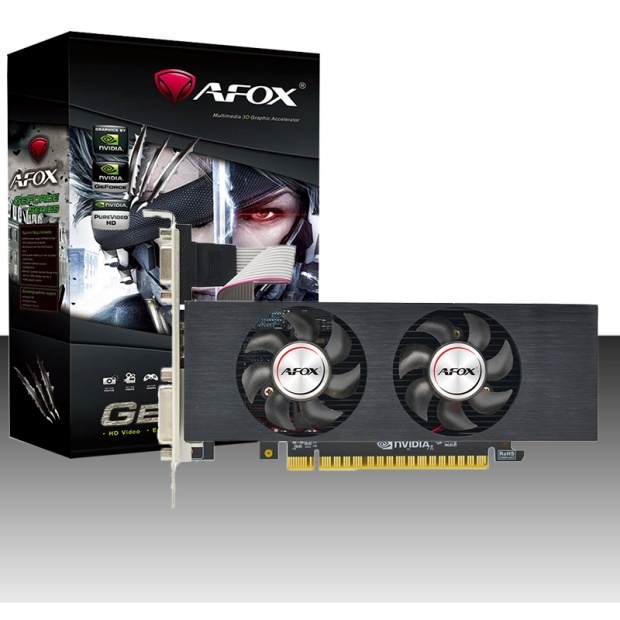 AFOX videokaart nVidia GeForce GTX 750 4GB GDDR5 128Bit DVI HDMI VGA LP Dual V2, AF750-4096D5L4-V2