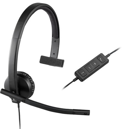 Logitech kõrvaklapid USB Mono Headset H570e
