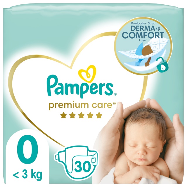 Pampers mähkmed Premium Care, suurus 0 (Mini) <3 Kg, 30tk