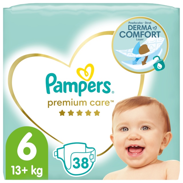 Pampers mähkmed Premium Care, suurus 6, 13+ Kg, 38tk