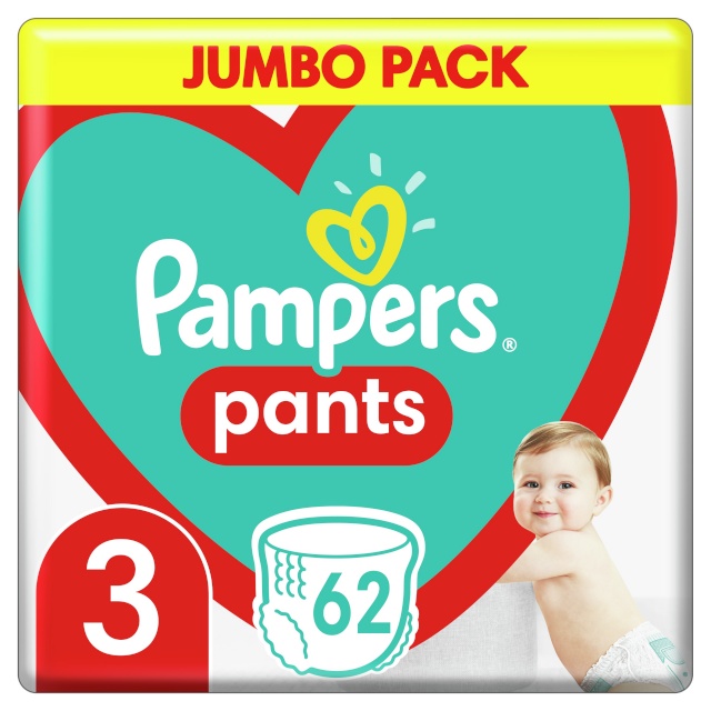Pampers mähkmed Pants Püksmähkmed, suurus 3, 6kg-11kg, 62tk