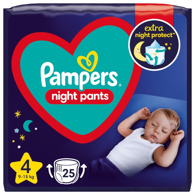 Pampers mähkmed Night Pants Püksmähkmed, suurus 4, 9kg-15kg, 25 tk