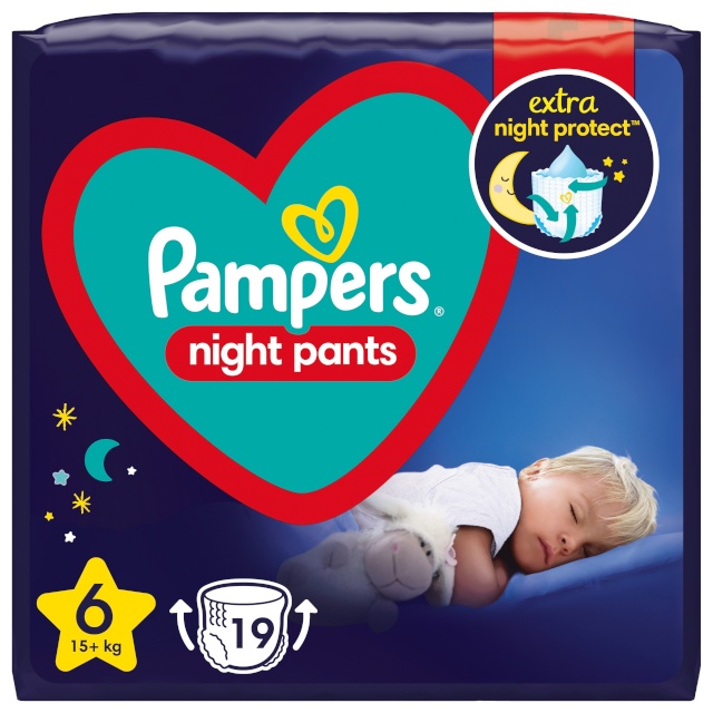 Pampers mähkmed Night Pants Püksmähkmed, suurus 6, 15+ kg, 19 tk