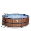 EXIT bassein Frame Pool Holz 427x122cm 30.27.14.10 / 4 Kartons