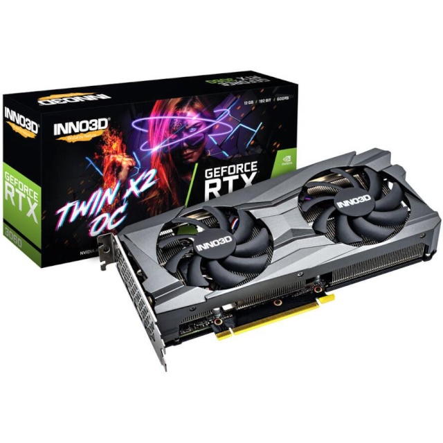 Inno3D videokaart nVidia GeForce RTX 3060 Twin X2 OC LHR 12GB GDDR6, N30602-12D6X-11902120H