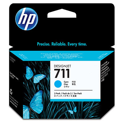 HP tindikassett No.711 3-Pack tsüaan