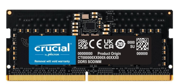 Crucial mälu DDR5 SO-DIMM 8GB 4800 CL40 16Gbit