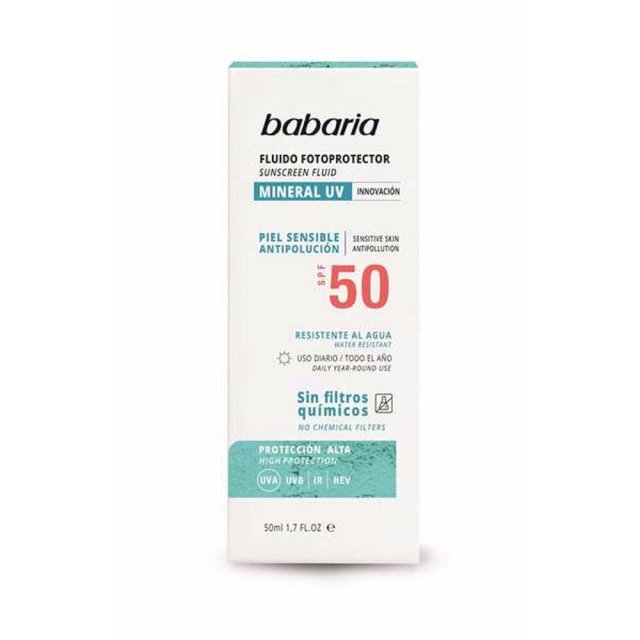 Babaria päikesekaitsekreem Solar Mineral Uv Spf 50 50ml