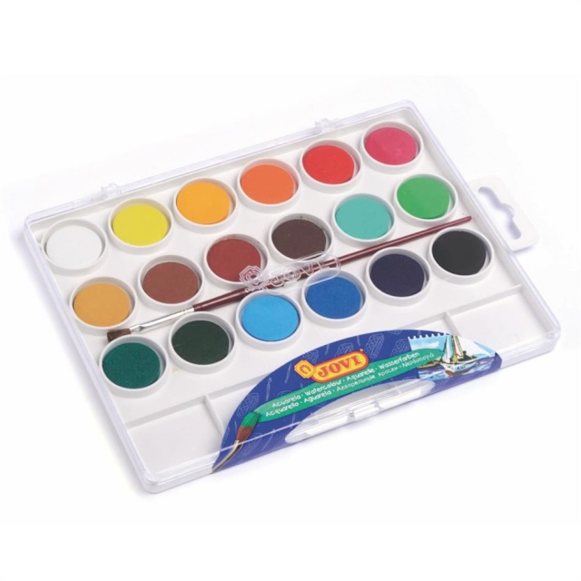 Jovi akvarell, 18 värvi + pintsel