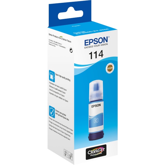 Epson tindikassett EcoTank tsüaan T114 70ml T07B2