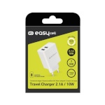 Easycell adapter Travel Charger 2 USB 2mAh valge