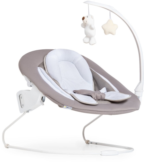 Hauck lamamistool ja söögitooli iste Alpha Bouncer Deluxe Sand, helepruun