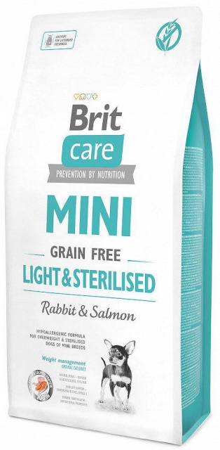 Brit kuivtoit koerale Care Mini Light & Sterilised Rabbit, Salmon 2kg