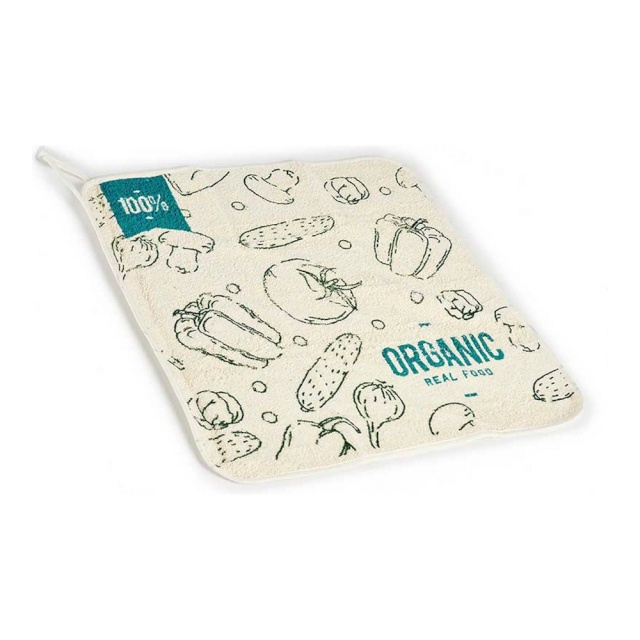 Kinvara köögirätik Organic valge roheline