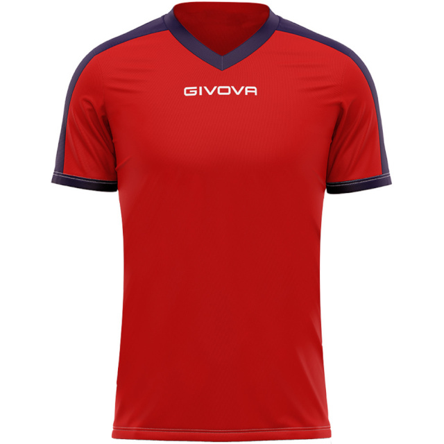 Givova T-särk Revolution Interlock punane-tumesinine MAC04 1204 suurus 2XL