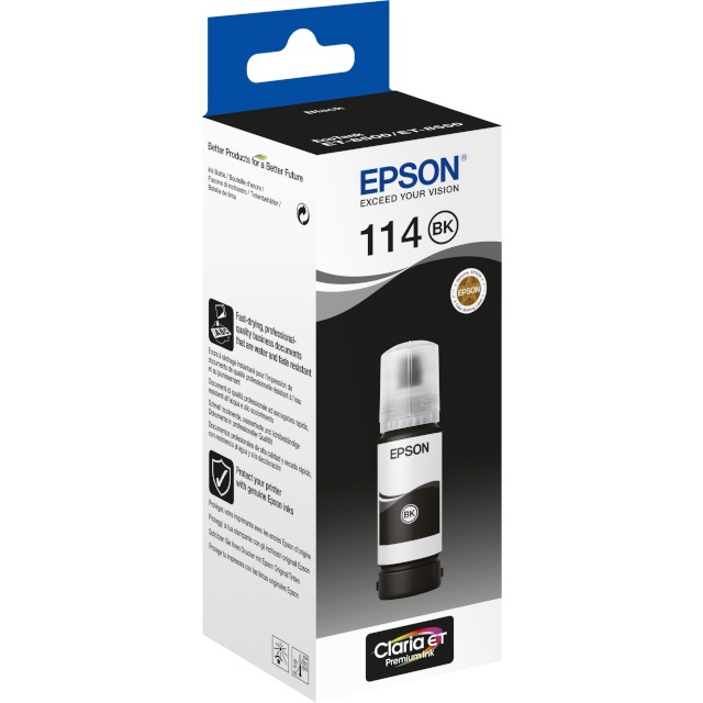 Epson tindikassett EcoTank Pigment must T114 70ml T07A1