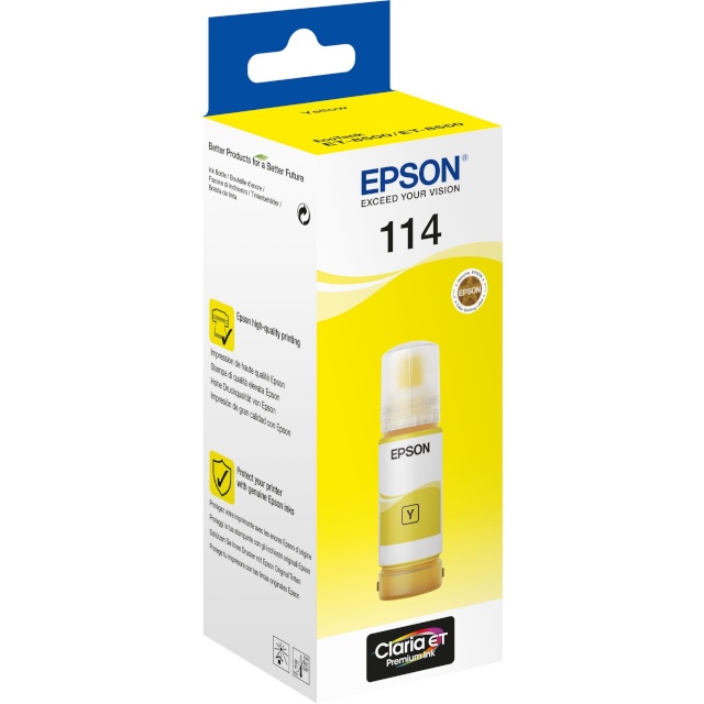 Epson tindikassett EcoTank kollane T114 70ml T07B4