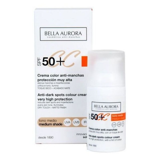 Bella Aurora pigmendilaikude vastane korrektor CC Cream 2526112 Keskmine toon 30ml