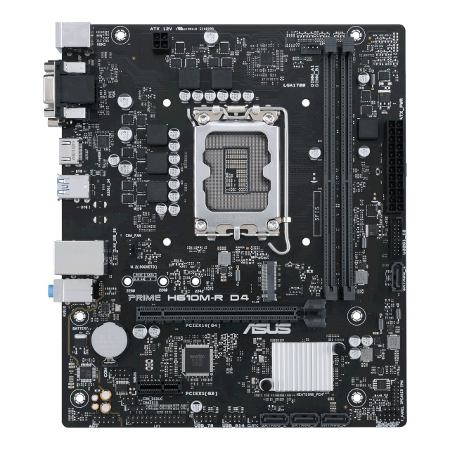 ASUS emaplaat PRIME H610M-R D4 Intel LGA1700 DDR4 mATX, 90MB1B40-M0ECY0