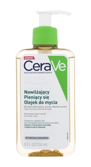 CeraVe näopuhastusõli Facial Cleansers Hydrating Foaming Oil Cleanser 236ml, naistele