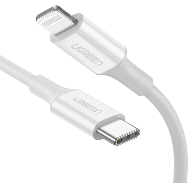 UGREEN laadimiskaabel Lightning -> USB-C 1m valge