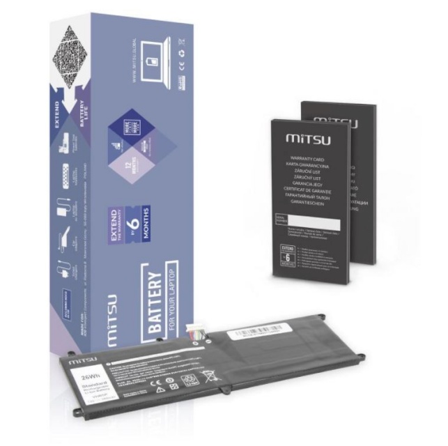 Mitsu sülearvuti aku Dell Latitude 5175, 3400 mAh (26Wh)