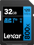 Lexar mälukaart SDHC 32GB Pro 800x UHS-I, C10 V10 U1, R120/45MB 32GB