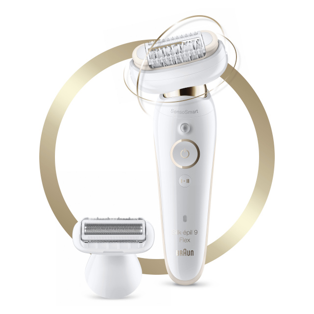Braun Silk-épil 9 Flex 9-002 epilaator, valge/kuldne