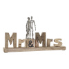 DKD Home Decor dekoratiivkuju Mr & Mrs Hõbedane Alumiinium 51x7,5x28cm