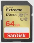 SanDisk mälukaart SDXC 64GB Extreme 170MB/s