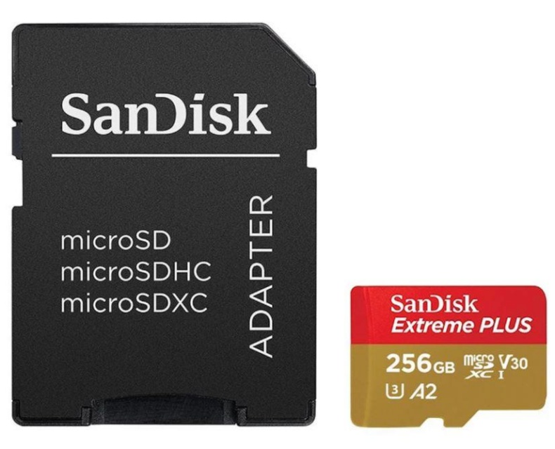 Sandisk mälukaart microSDXC 256GB Extreme Plus + adapter
