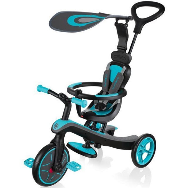 Globber kolmerattaline jalgratas Trike Explorer 4in1, türkiis, 632-105-2