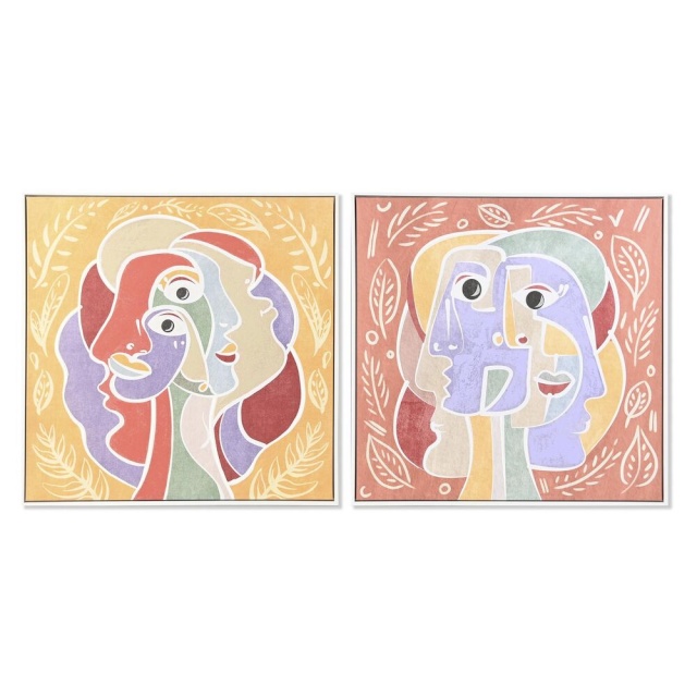 DKD Home Decor maal 83x4x83cm Abstraktne Linna (2tk)