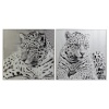 DKD Home Decor maal 100x2,5x100cm Leopard Koloniaalne (2tk)