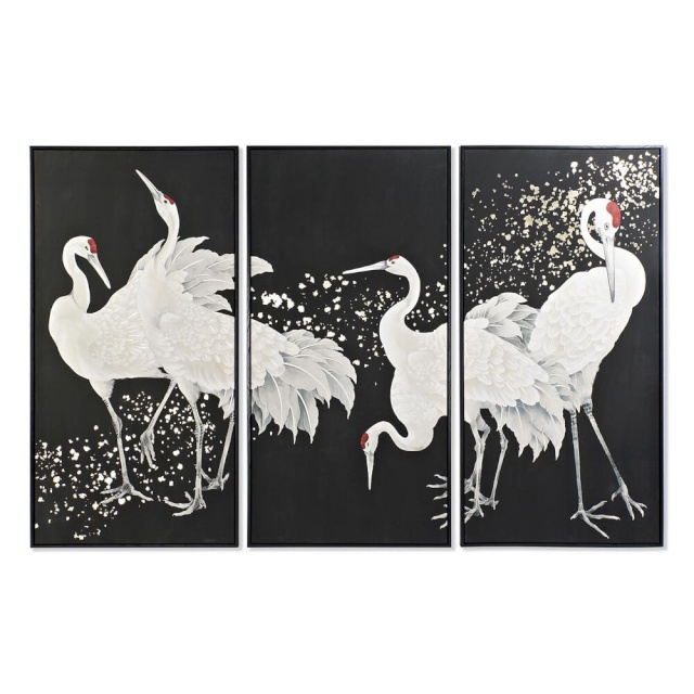 DKD Home Decor 3 maali komplekt Idamaine Heron (210x4x140cm)