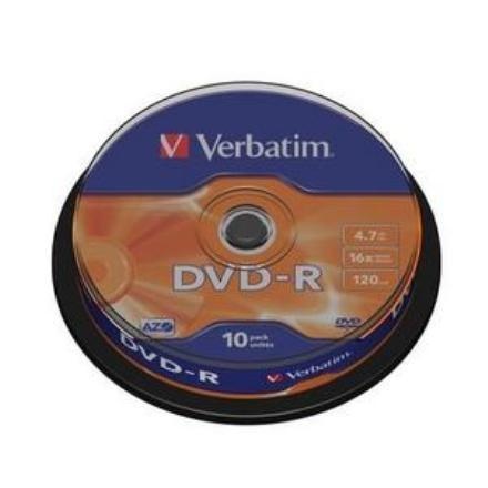 Verbatim toorikud DVD-R 4.7GB 16x AZO Cake 10tk.