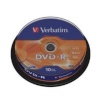 Verbatim toorikud DVD-R 4.7GB 16x AZO Cake 10tk.