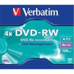 Verbatim toorikud DVD-RW 4.7GB 4x Jewel Case