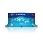Verbatim toorikud CD-R 80/700MB 52x Crystal AZO Cake 25tk.