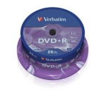 Verbatim toorikud DVD+R 4.7GB 16x AZO Cake 25tk.